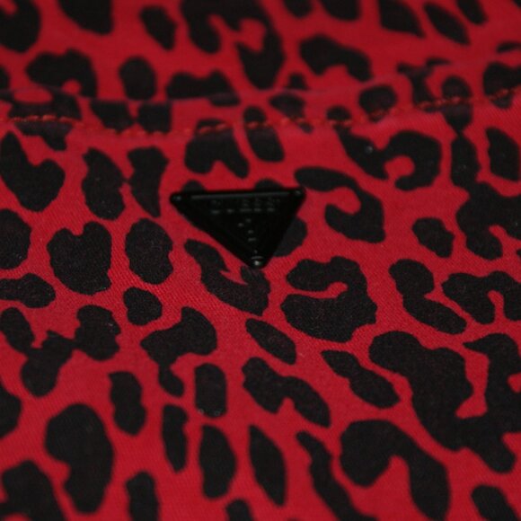 Guess Stretch Jeans Size 14 Very Flattering Red Leopard - Picture 14 of 16